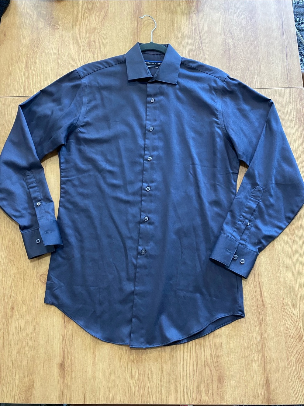Geoffrey Beene Men's Dark Grey Long-Sleeve Dress Shirt